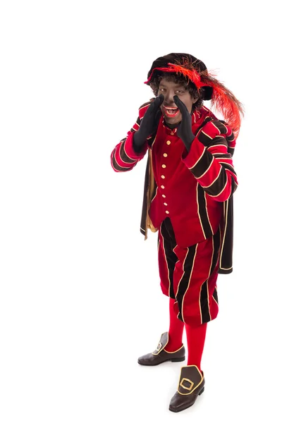 Black Pete shouting — Stock Photo, Image