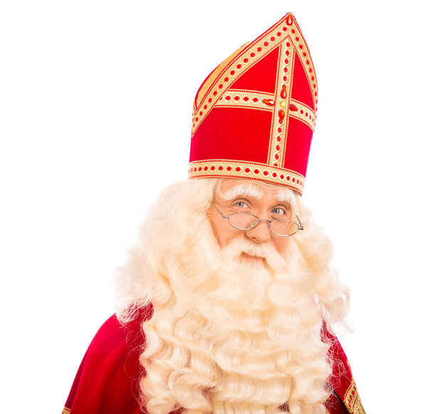 Sinterklaas portratit on white background