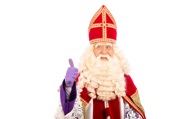 Happy Sinterklaas on white background