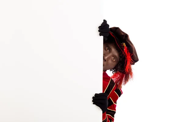 Zwarte Piet ,Sinterklaas (black pete) — Stock Photo, Image