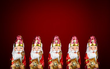 Sinterklaas. Hollandalı çikolata şekil