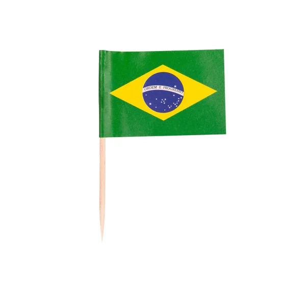 Bandeira do palito de dentes Brasil — Fotografia de Stock