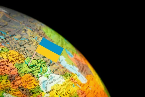 Map with Flag Ukraine — Stock Photo, Image