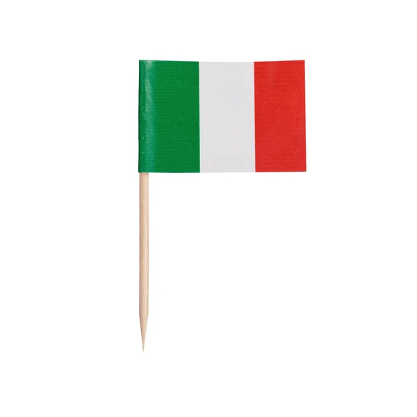 Miniature Flag Italy. Isolated on white background — Stock Photo, Image