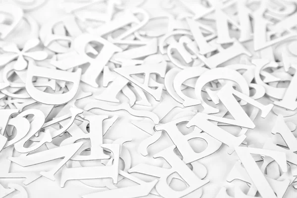 Branco letras latinas fundo — Fotografia de Stock