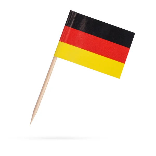 Bandera miniatura Alemania. Aislado sobre fondo blanco — Foto de Stock