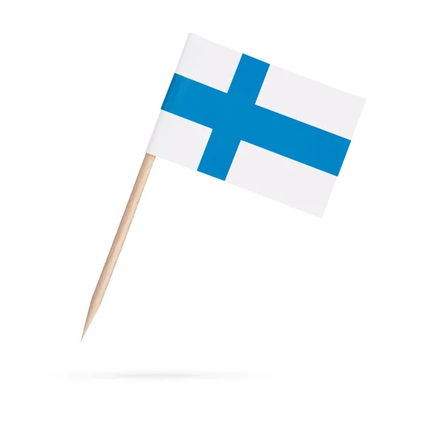 Miniatuur vlag Finland. Geïsoleerd op witte achtergrond — Stockfoto