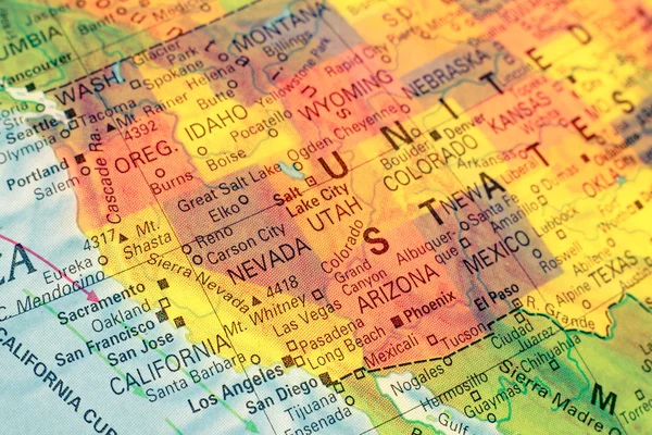 Kaart van North West Usa. Close-up beeld — Stockfoto