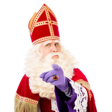 Sinterklaas with pointing finger clipart