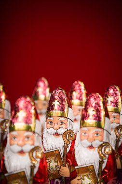 Sinterklaas. Hollandalı çikolata heykelcik