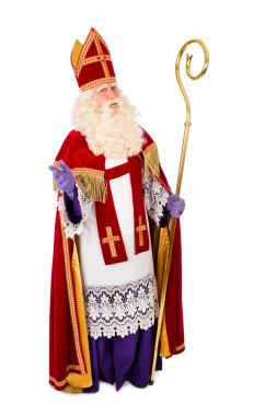 Sinterklaas beyaz arka plan üzerinde. Tam boy