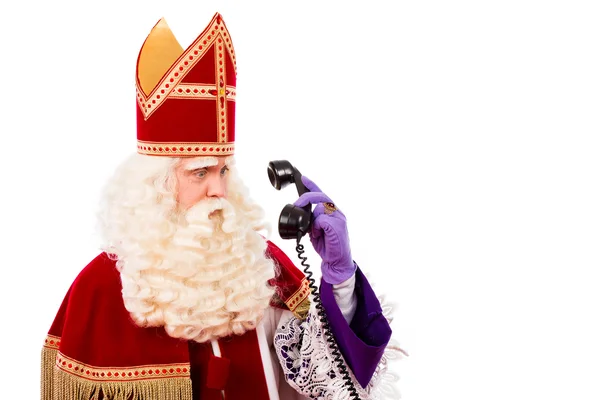 Sinterklaas с телефоном — стоковое фото