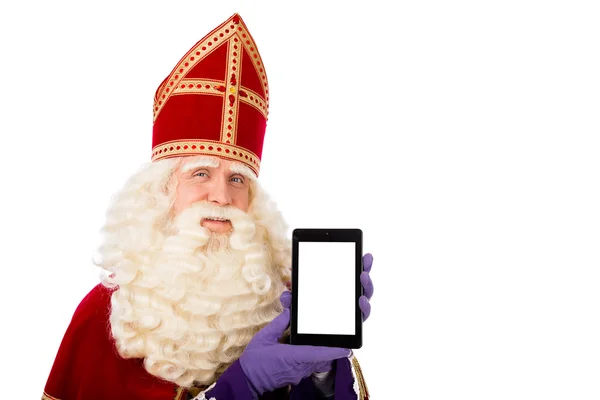 Sinterklaas tablet ile — Stok fotoğraf