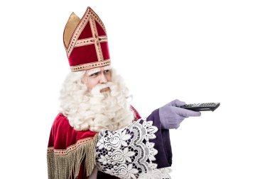 Aziz Nikolaos beyaz arka plan üzerinde uzak tutan