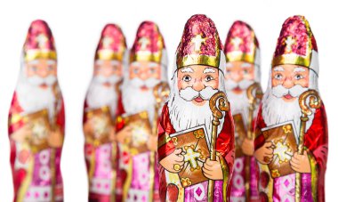 Sinterklaas. Hollandalı çikolata şekil