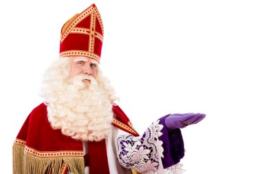Sinterklaas beyaz zemin üzerine
