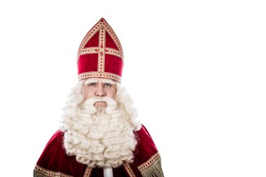 Sinterklaas beyaz zemin üzerine