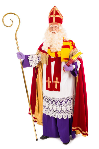 Sinterklaas on white background. full length