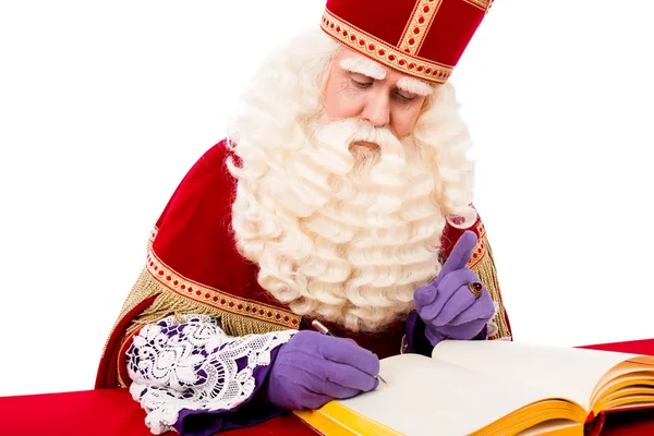 Sinterklaas mit Buch — Stockfoto