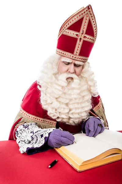 Sinterklaas met boek — Stockfoto