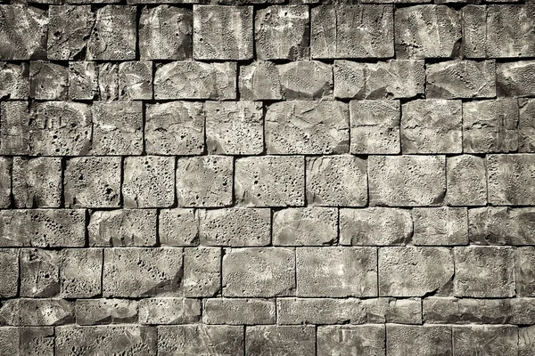 Padrão de superfície de parede de pedra decorativa com cimento — Fotografia de Stock