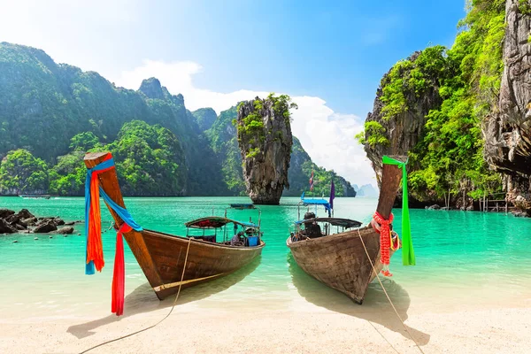 Słynna Wyspa Jamesa Bonda Niedaleko Phuket Tajlandii Podróże Zdjęcie Wyspy — Zdjęcie stockowe