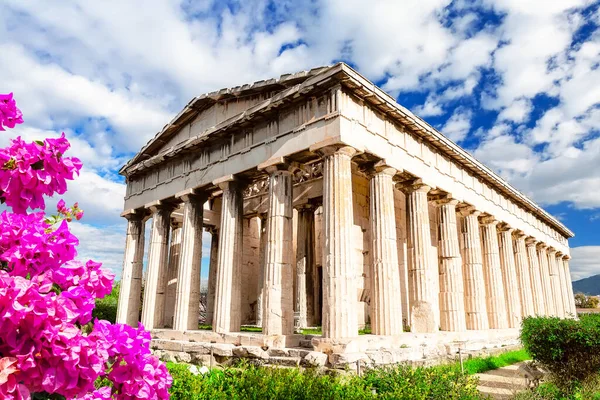 Templo Hefesto Atenas Grecia Vista Soleada Las Ruinas Griegas Antiguas — Foto de Stock