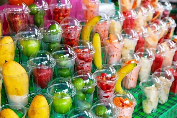 Markt Für Frische Exotische Früchte Asien Obst Und Gemüse Auf — Stockfoto