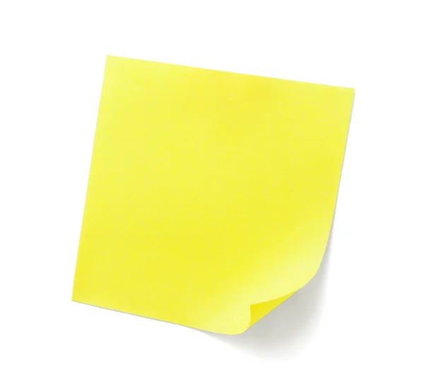 Yellow sticky note — Stock Photo, Image