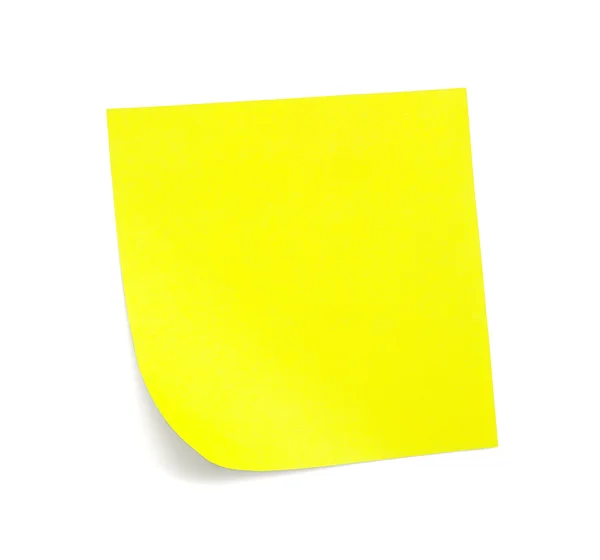 Yellow sticky note with shade — Stock Photo, Image