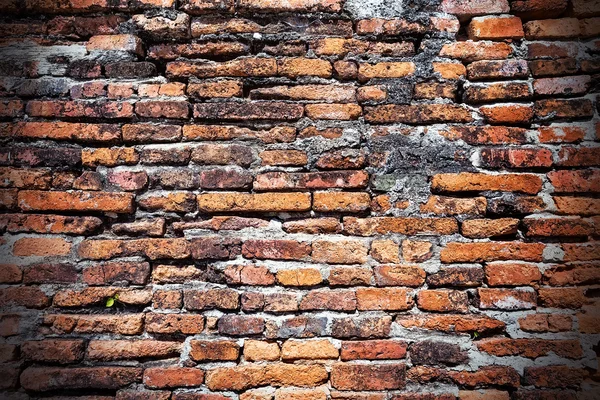 Fundo de tijolo velho usado para texto e papel de parede — Fotografia de Stock