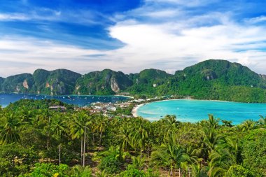 Seyahat tatil arka plan - Phi Phi Island, Krabi il, Tha