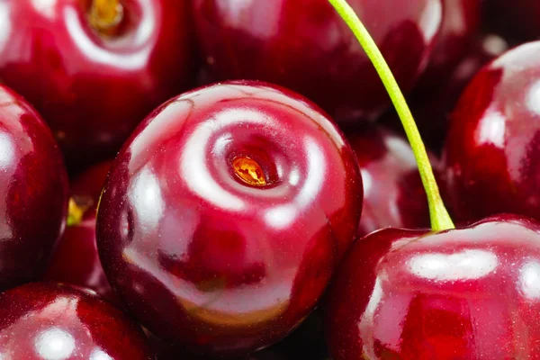Sweet red cherries as background, macro shot — Stock Photo, Image