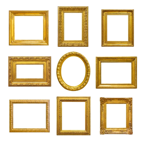 Set van gouden vintage frame — Stockfoto