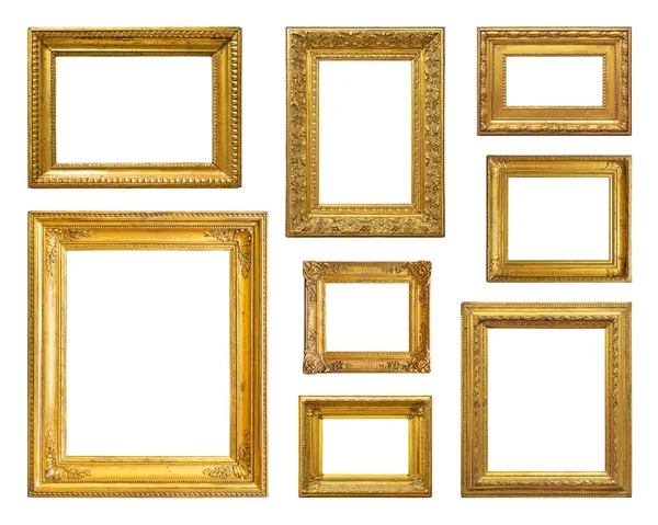 Set van gouden vintage frame — Stockfoto