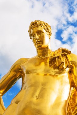 Peterhof Palace golden statue of a man