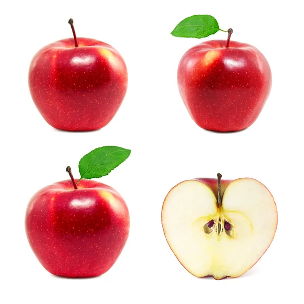 Набор красных яблок — стоковое фото