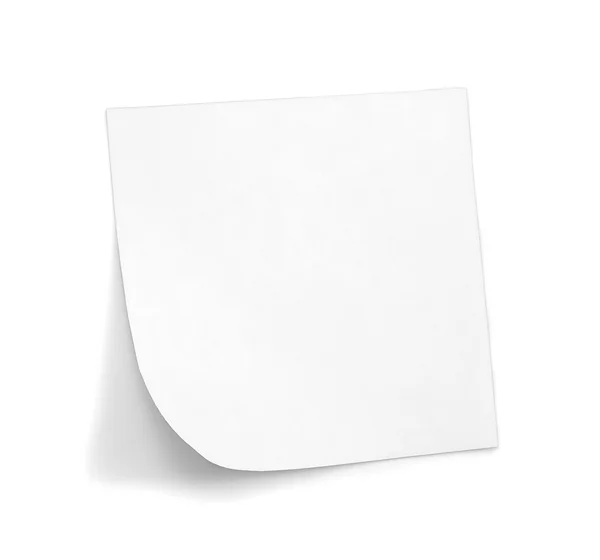 White sticky note with shade — Stok fotoğraf