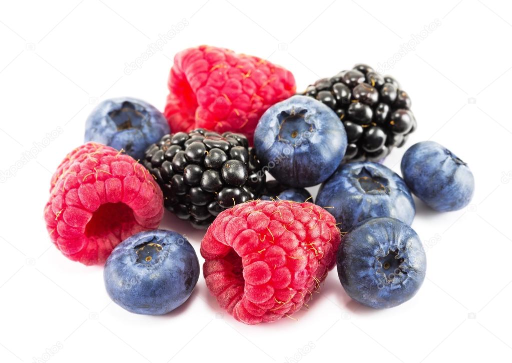 Fresh ripe berry on a white background