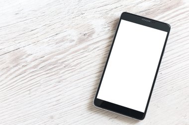 siyah akıllı telefon ile izole perde