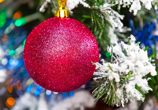 Holiday background with Christmas ball — Stock Photo, Image