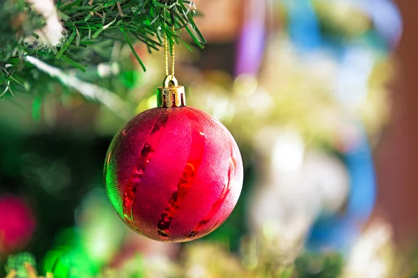 Holiday background with Christmas ball — Stock Photo, Image