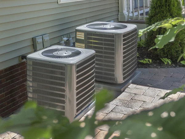 Heizung und Klimaanlage Wohneinheiten Stockbild