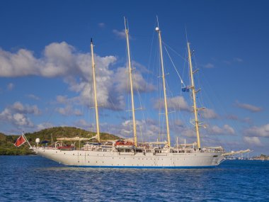 Four masted sailing ship
