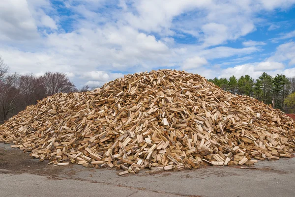Pile de bois de chauffage fendu — Photo