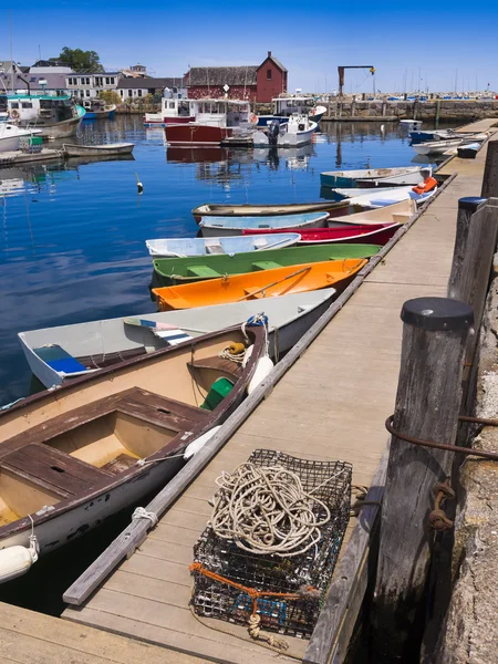 New England fishing harbor of Rockport, MA. USA — Stock fotografie