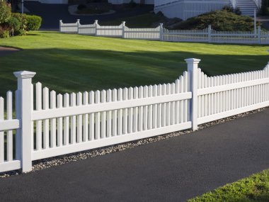 White picket fence clipart