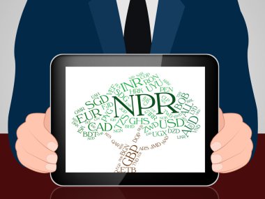 Dünya çapında ticaret ve Forex NPR para birimi gösterir