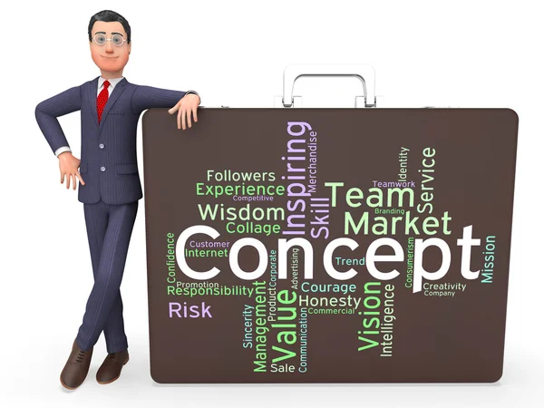 Concept Word Shows Invention Thoughts And Ideas — Stock Photo, Image