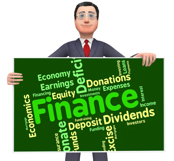 Finance Word Shows Trading Investissement et comptabilité — Photo